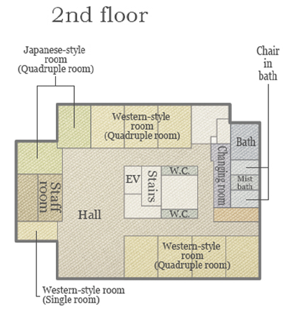 特養ふるさとのフロアマップ図