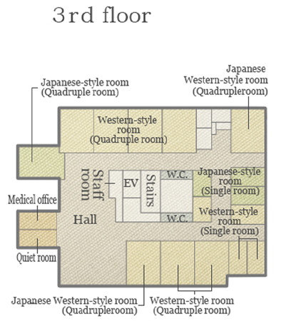 特養ふるさとのフロアマップ図